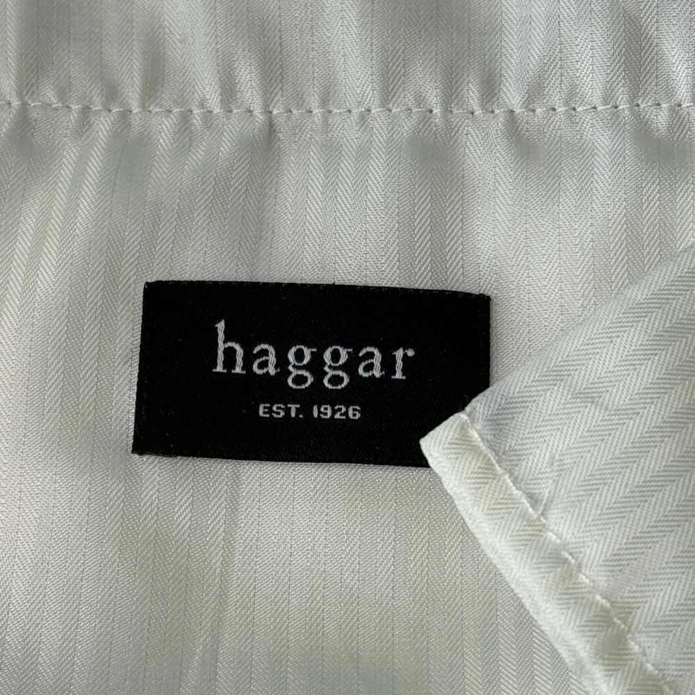 Haggar Men's Khaki Slacks Tan Flat Front Khaki Pants Sz 46” x 30” Big & Tall